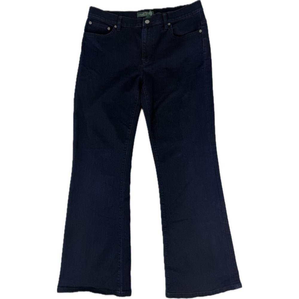 Lauren Ralph Lauren Women's Dark Wash Modern Flare Leg Jeans Size 12 34x31